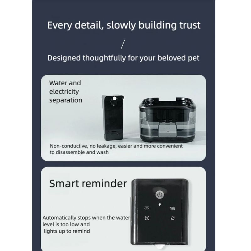 Wireless Automatic Pets Water Fountain with Motion Sensor