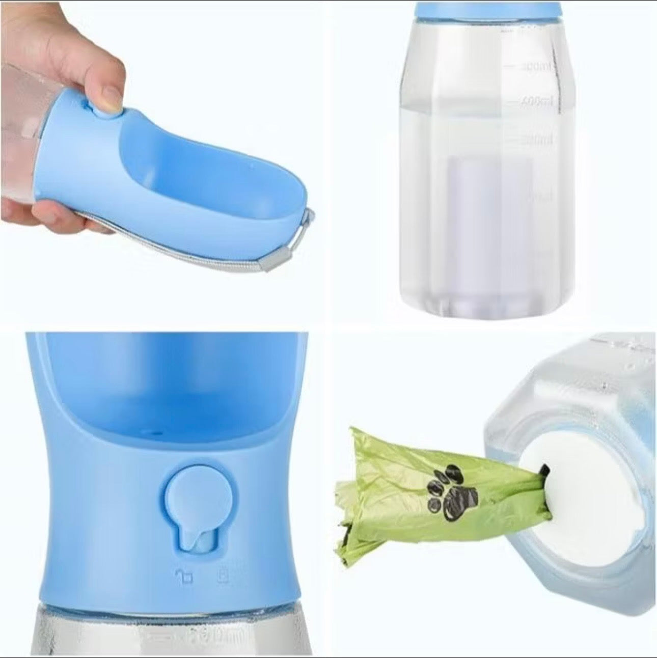 3 in 1 Multi-functional pet travel water bottle