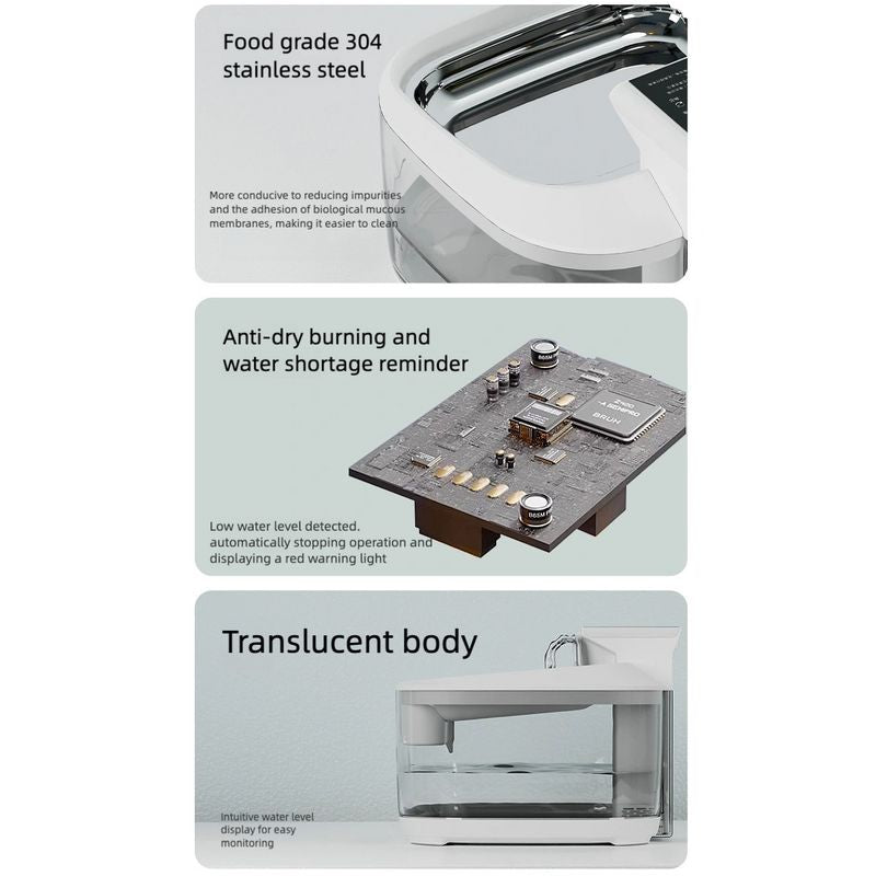 Wireless Automatic Pets Water Fountain with Motion Sensor