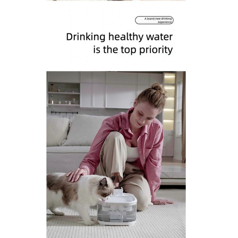 Wireless Automatic Pets Water Fountain with Motion Sensor