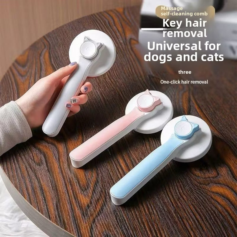 Self-Cleaning Pet Hair Remover Brush