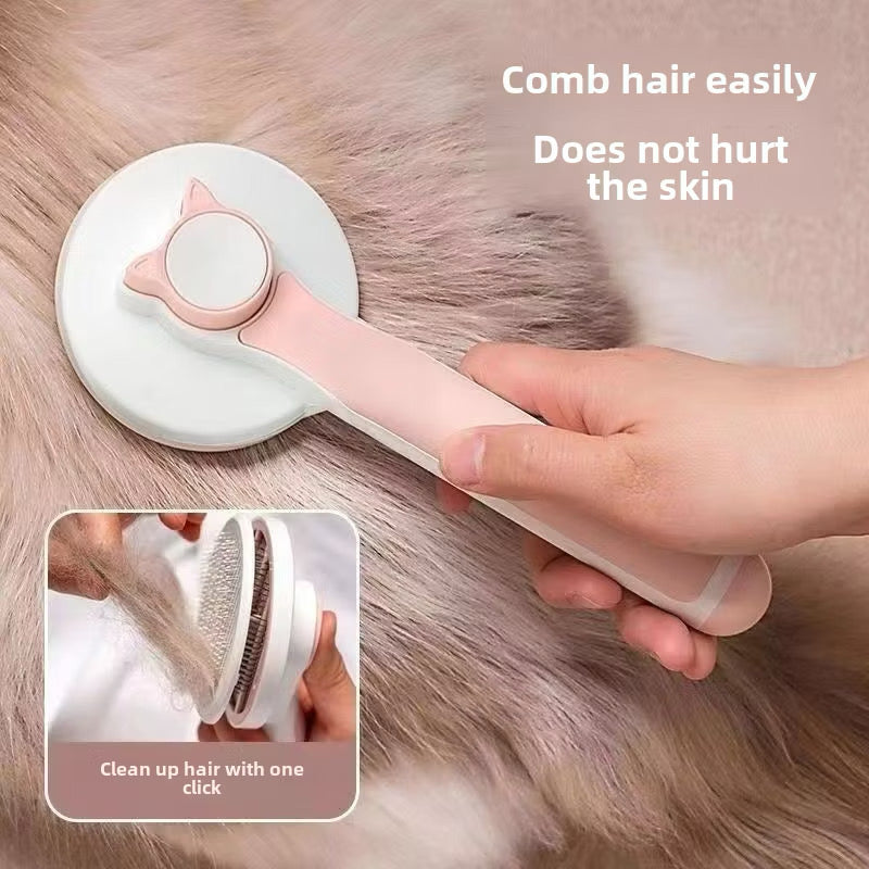 Self-Cleaning Pet Hair Remover Brush