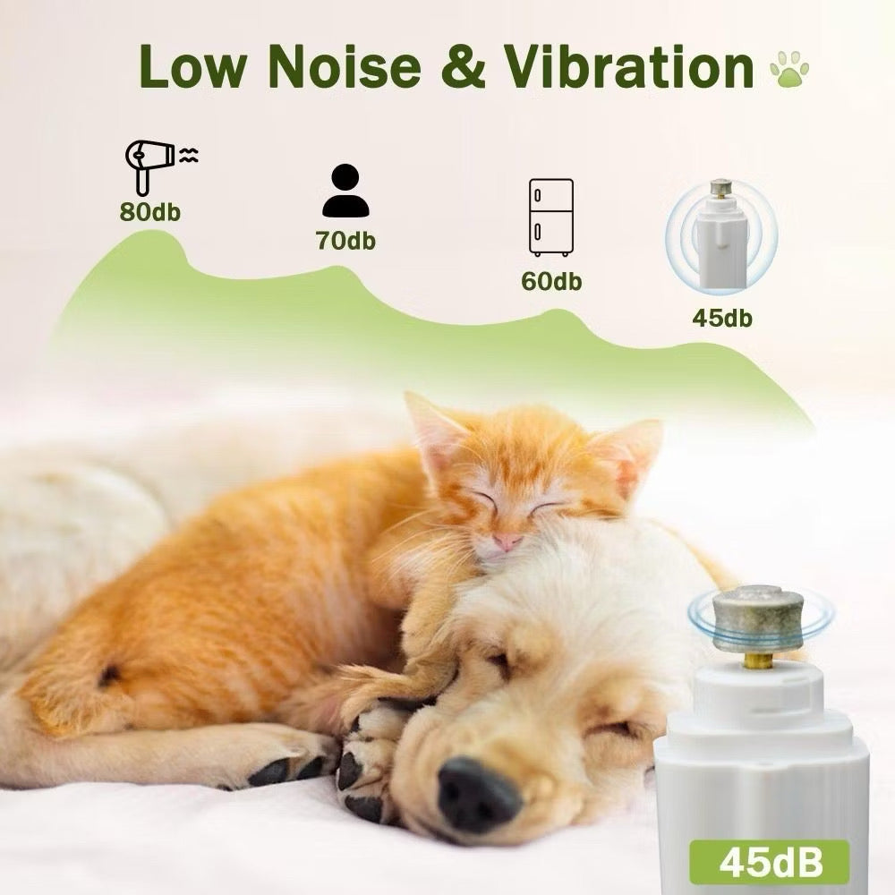2-in-1 Electric Pet Nail Clipper & Grinder with LED Light