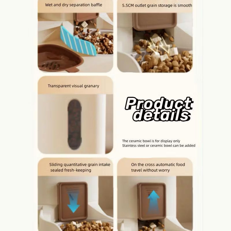 Automatic 2 in 1 Pets Food & Water Dispenser