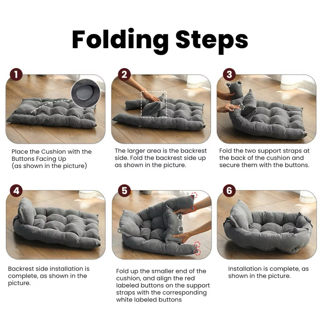 Pet Lounge Sofa Bed Ribbon Cushion 