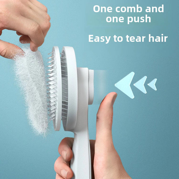 Self-Cleaning Pet Hair Remover Brush