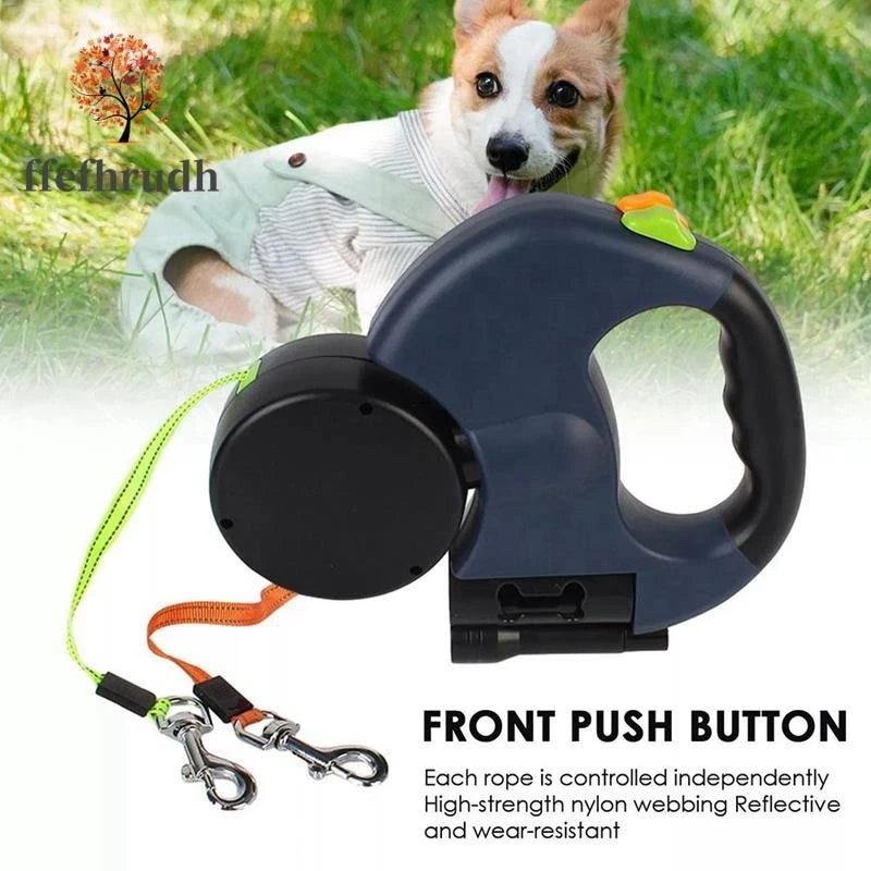 Dual Retractable Dog Leash-3m rope