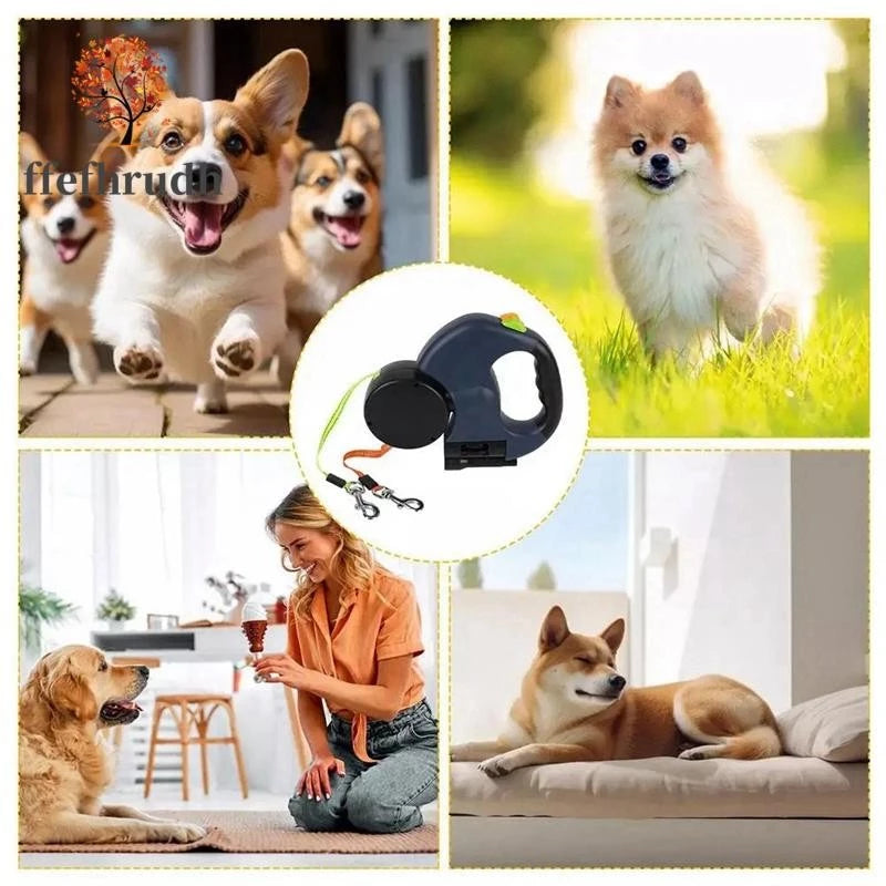 Dual Retractable Dog Leash-3m rope